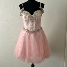 Worn Once For Fall Ball! Perfect For Homecoming, Parties, Quinceaera, Father/Daughter Dance, Or Any Formal Event! Has A Corset Back And Zipper! Pink Tulle. Has Small Alterations, But Overall Should Fit Like A Medium! All Beads Are In Tact! No Flaws Or Stains! Baby Pink Dress, Beaded Corset, Damas Dresses, Fall Ball, Baby Pink Dresses, Father Daughter Dance, Corset Back, Pink Tulle, Father Daughter