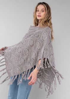 Bohemian Vintage-Inspired Crochet Poncho | LOVESTITCH Bohemian Knit Poncho With Fringe, One Size Knit Poncho With Fringe, Spring Poncho With Tassels, Spring Poncho With Tassels One Size, Spring Poncho One Size With Tassels, Spring Fringe Poncho One Size, One Size Tassel Poncho For Spring, One Size Spring Poncho With Tassels, Hippie Poncho With Tassels