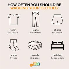 how often should you wash your clothes? info from the consumer's guide for men