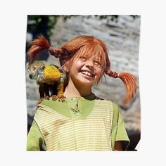 Langstrumpf Aesthetic Premium Matte Vertical Poster Pipi Longstocking, Pippi Longstocking, My Childhood, Halloween Costume, Film, Tv, Halloween, Hair, Art