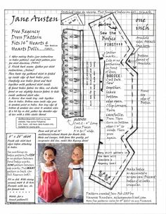 an image of a sewing pattern for a doll