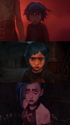 the different faces and hair styles of people in an animated video game, with one woman looking