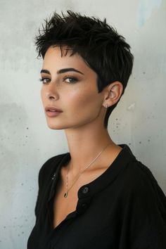 Super Short Hair Styles, Cropped Pixie Haircut, Super Short Haircuts For Women, Super Short Hairstyles, Cropped Hairstyles, Thick Hair Pixie Cut, Short Hairstyle Ideas, Edgy Short Haircuts