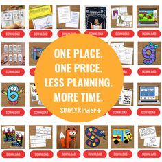 one place, one price, less planning more time simply kinder printables