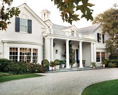 a large white house with columns and windows