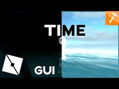 an animated image with the words time and gui in front of it's reflection