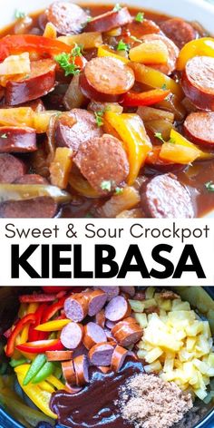 this sweet and sour crockpot kielbasa is the perfect side dish for any meal