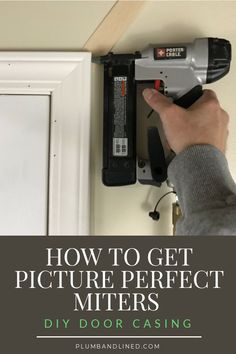 Learn how to get picture perfect mitered corners, even if your walls are less than perfect. #doorcasing #doortrim #diydoorcasing #diydoortrim #howtoinstalldoorcasing #DIY Diy Door Casing, Install Door, Boredom Busters For Kids, Traditional Door, Door Casing, Free Mirror, Diy And Home Improvement, Door Installation, Diy Door