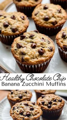 Start your day right with these healthy chocolate chip banana zucchini muffins. Packed with fiber, natural sweetness, and a touch of chocolate, they’re a nutritious option that tastes indulgent. Whether you’re meal prepping or looking for a quick breakfast, these muffins are a go-to for fall mornings. Banana Muffins With Chocolate Chips Healthy, Zucchini Muffins Healthy Kids, Healthy Muffins Clean Eating, Zucchini Muffins Chocolate Chip, Chocolate Zucchini Muffins Healthy, Healthy Chocolate Chip Zucchini Muffins, Zucchini Banana Muffins, Banana Muffins With Chocolate Chips, Chocolate Chip Zucchini Muffins