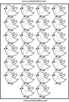 a printable worksheet with numbers and birds