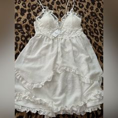 Brandnew White Lace Dress Rue 21 White Babydoll Dress Lace, Chic Lined Lace Mini Dress, Summer Lace Mini Dress For Casual Occasions, Lined Lace Mini Dress For Summer, Vacation Mini Dress With Lace Trim, Summer Lace Dress With Lining, Lined Lace Summer Dress, Summer Lace Dresses Lined, Summer Mini Lace Dresses