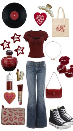 #lana del rey #red #coquette #aesthetic #cherrygirl #darkred #outfit #inspo Red Coquette Aesthetic, Blue Converse Outfit, Platform Converse Outfits, Lana Del Rey Red, Flannel Outfits Aesthetic, Red Coquette, Prim And Proper, Estilo Dark, Converse Outfits