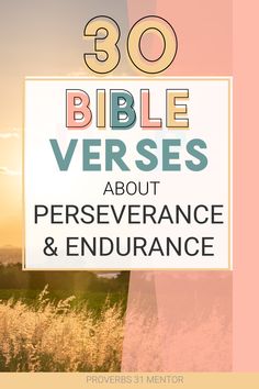 the words bible verses about perseverance and endurance are shown