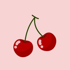 Cherry And Strawberry, Posters On Wall Bedroom Printable, Printable Wallpaper, Digital Art Cute, Print Outs For Wall, Heart Cherries, Poster For Wall, Cherry Bedroom Aesthetic, Cherry Hearts