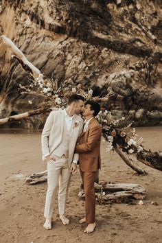 Dreamy boho west coast gay elopement at Hug Point State Park in the gorgeous state of Oregon. Engagement Locations, Location Inspiration