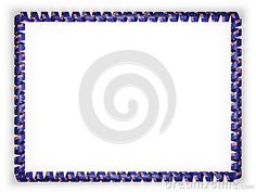 an empty blue frame on a white background