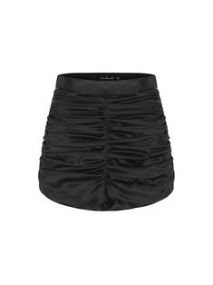 Introducing The Emilia Shorts: a testament to elegance and style. These shorts are crafted from luxe satin fabrics that perfectly mould to accentuate your curves.   The waist is adorned with a delicate bow positioned at the center of the belt, adding playful touch.   The unique wrinkle design of these shorts adds depth and texture to the simple tailoring, creating a dynamic visual impact that exudes vivacity and charm with every stride.   High waist design   Features a delicate bow   Dry clean o Elegant Formal Shorts With Belt Loops, Elegant Belted Evening Bottoms, Elegant High-waisted Shorts With Belt Loops, Black High-waisted Shorts For Formal Occasions, Party High-waisted Shorts With Belt Loops, High-waisted Shorts With Belt Loops For Party, Chic High Waist Formal Shorts, Elegant Black Shorts With Belt Loops, Chic Satin Shorts