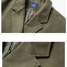 Product information: Fabric classification: woolen cloth Pattern: solid color Collar type: lapel Color classification: green, black, camel, dark gray, black, camel Style: young and popular Length: Long Clothing pattern: loose Size information: Size: M L XL 2XL Note： 1. Asian sizes are 1 to 2 sizes smaller than European and American people. Choose the larger size if your size between two sizes. Please allow 2-3cm differences due to manual measurement. 2. Please check the size chart carefully befo Casual Wool Outerwear In Solid Color, Business Khaki Outerwear With Lapel Collar, Classic Solid Color Wool Coat, Casual Solid Double-breasted Wool Coat, Winter Office Khaki Blazer, Casual Wool Coat For Workwear, Solid Color, Classic Khaki Pea Coat For Fall, Single Breasted Long Khaki Pea Coat, Khaki Single-breasted Long Pea Coat