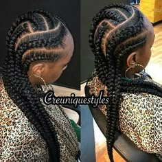 Braid Ideas For Black Women, Cornrows And Twists, Cabello Afro Natural, Braids Cornrows, Feed In Braids Hairstyles, Goddess Braids Hairstyles, Feed In Braids