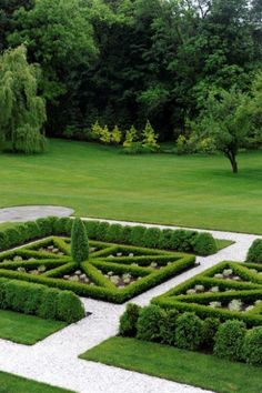 an image of a garden that looks like it is in the middle of a field