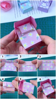 instructions to make an origami flower box