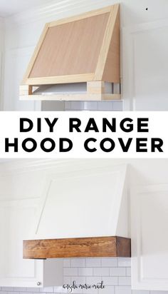 the diy range hood cover is made from wood