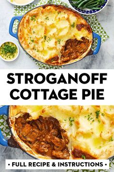 the cover of stroganonoff cottage pie