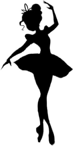 a black and white silhouette of a ballerina