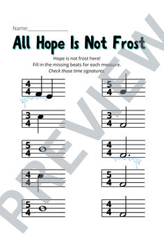 all hope is not frost sheet music