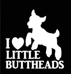 i love little buttheads dog decal sticker