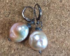 Freshwater Coin Pearl 925 Sterling Silver Handmade Dangle - Etsy Philippines Coin Pearl Earrings, Earrings Handmade Dangle, Coin Pearls, Coin, Pearl Jewelry, Philippines, Handmade Silver, Pearl Earrings, Dangle Drop Earrings