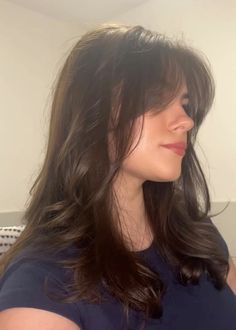 Curtain Bangs Dark Brown Hair, Bangs Dark Brown Hair, Hair Blowdry, Brown Layered Hair, Brown Hair Bangs, Hair Color For Brown Skin, Elsa Hair, Side Bun, Side Bangs Hairstyles