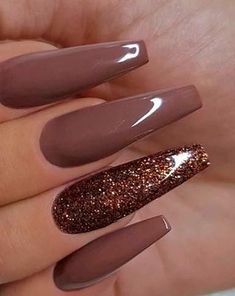 Brown Nail Polish, Nagellack Trends, Round Nails, Coffin Nails Designs, Nail Art Hacks