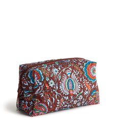 Elevate your beauty routine and keep your essentials organized with our Large Cosmetic Case. Designed for the modern woman who values both style and functionality, this spacious case offers ample space for all your makeup and skincare essentials, making it the perfect accessory for travel, daily use and on-the-go touch-ups. Vera Bradley Large Cosmetic Bag in Marrakesh Cinnamon Brown/Blue Brown Versatile Cosmetic Bag For Daily Use, Versatile Brown Cosmetic Bag For Daily Use, Versatile Rectangular Cosmetic Bag, Versatile Brown Pouch Cosmetic Bag, Versatile Brown Cosmetic Pouch, Multicolor Rectangular Travel Cosmetic Storage, Multicolor Rectangular Cosmetic And Toiletry Storage For Travel, Multicolor Rectangular Cosmetic And Toiletry Storage For Daily Use, Multicolor Rectangular Cosmetic And Toiletry Storage