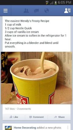 an image of a cup of ice cream being served on the facebook page for dessert