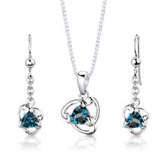 Our midnight muse
You'll immediately fall in love with this mystical, midnight London Blue Topaz.
This versatile pendant and earring set features triangle shape Peora natural London Blue Topaz gemstones in .925 sterling silver.
Our natural London Blue Topaz gemstones are a unique gift from nature. By cutting them in a way that respects the rough's natural radiance, we ignite their inherent intensity and maximize their brilliance to deliver on our signature Peora standard.
Handcrafted in pure .925 sterling silver goodness, this pendant and earring set has been carefully coated in an elegant rhodium finish. Our artisans are expertly trained in this process which fortifies the set's strength, shine and brilliance.
Looking for a special jewelry gift for someone special? Our concierge stylists London Blue Topaz Earrings, Earrings Necklace Set, Blue Topaz Jewelry, Silver Necklace Set, Blue Topaz Necklace, Blue Topaz Pendant, Topaz Jewelry, Topaz Pendant, Blue Topaz Earrings