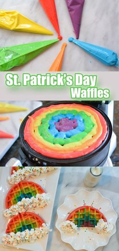 this st patrick's day waffles recipe is perfect for kids to make