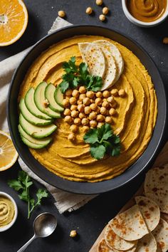 A photo of a  Pumpkin Hummus which is a type of hummus bowl Hummus Recipe With Dried Chickpeas, Pumpkin Hummus Without Tahini, Pumpkin Seed Hummus, Pumpkin Spice Hummus Recipe, Pumpkin Hummus Sweet, Pumpkin Hummus