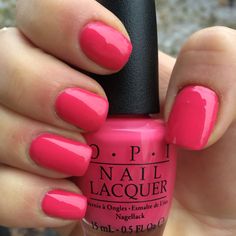 76. OPI: Strawberry Margarita #OPI #NailPolish #NailSwatch #StrawberryMargarita #NailPolishCollection #Nails #Pink Opi Strawberry Margarita, Opi Pink, Paw Painting, 00s Nostalgia, Watermelon Nails, Solid Color Nails, Strawberry Margarita, Nail Time, Nail Colour