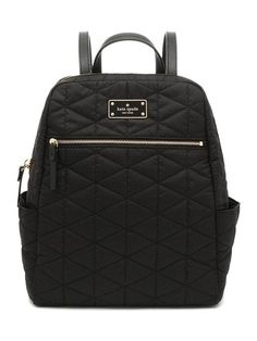 Kate Spade Women's Hilo Black Avenue Quilted Backpack Black WKRU4660 001. Kate Spade Standard Backpack, Kate Spade Black Backpack For On-the-go, Kate Spade School Backpack, Kate Spade Black Standard Backpack, Black Kate Spade Standard Backpack, Kate Spade Backpack With Zipper Closure, Kate Spade Black Backpack, Black Leather Kate Spade Backpack, Black Kate Spade Backpack