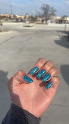 Blue Glittery Nails, Glittery Nails, Summery Nails, Nail Nail, Nails Inspo, Nails Ideas, Nails Design, Nails Nails, Blue Nails