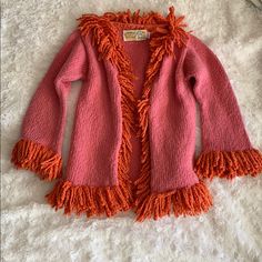 Never Worn. No Tags. Send Me An Offer! Playful Pink Cardigan For Fall, Pink Hooded Sweater For Spring, Cute Pink Sweater For Fall, Playful Pink Winter Sweater, Cute Pink Winter Cardigan, Cozy Pink Spring Outerwear, Fun Pink Long Sleeve Outerwear, Fun Pink Outerwear For Winter, Fun Pink Winter Outerwear