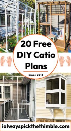 chicken coop plans with the words 20 free diy patio plans