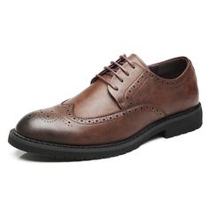 Check out these luxury vintage leather shoes for men!

 These Vintage 50s Men's Shoes are the epitome of classic, timeless style. With their sleek design and high-quality materials , these shoes are a fashion statement that will make you stand out wherever you go. The durable leather is built to last, meaning you can wear them through the seasons and years without them ever losing their charm. In addition to looking great, these shoes offer optimal comfort thanks to the perfect fit and non-slip sole . Make a statement with that touch of classic, vintage elegance with our 50s style men's leather shoes!



 Materials: Leather / PU / Rubber

 Available colors: Black / Brown / Green




 Free Shipping




 ✂ SIZE GUIDE 












Size

 Heel to Toe (in cm) 






 38 

 24 






 39 

 24. Retro Brown Leather Lace-up Shoes, Retro Brogue Oxfords With Round Toe, Retro Oxfords With Brogue Detailing And Round Toe, Retro Oxford Lace-up Shoes With Brogue Detailing, Retro Brogue Lace-up Shoes With Pointed Toe, Retro Pointed Toe Lace-up Shoes With Brogue Detailing, Retro Wingtip Lace-up Shoes With Brogue Detailing, Retro Wingtip Brogue Lace-up Shoes, Vintage Brown Lace-up Business Shoes