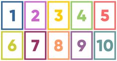 the numbers are arranged in rainbows and white squares, with one number on each side