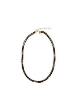 Deck your décolletage out this season with our show-stopping Eternity Gem Tennis Necklace in Black. Layer with an S&S choker for a well-styled stack or let it shine solo. Swarovski black Color gems surround your neck 14k Gold plating over Brass. Both versions are adjustable for a choker or necklace look. 14" Adjustable + 2" 16" Adjustable + 2" Elegant Black Necklace With Adjustable Cord, Adjustable Cord Party Jewelry, Black Adjustable Resizable Jewelry, Minimalist Adjustable Jewelry With Black Beads, Black Minimalist Jewelry With Adjustable Cord, Minimalist Adjustable Black Beads Jewelry, Adjustable Single Strand Jewelry For Parties, Elegant Black Necklace With Adjustable Length, Black Round Resizable Jewelry