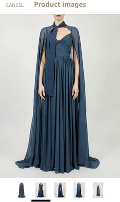 Fashion Advisor, Silk Long Dress, Blue Luxury, Draped Bodice, Boutique Couture, Silk Dress Long, Gathered Skirt