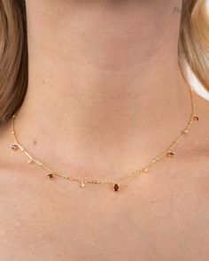 Red Gem Gold Necklace, Dainty Red Jewelry, Red Dress With Gold Jewelry, Red Prom Necklace, Gold Homecoming Jewelry, Red Prom Dress Jewelry Ideas, Gold And Red Necklace, Red And Gold Necklace, Red Dress Accessories Jewelry