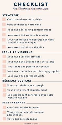 the french language checklist is shown in this image