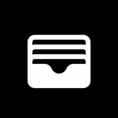 a black and white icon with a credit card in the bottom right corner, on a dark background